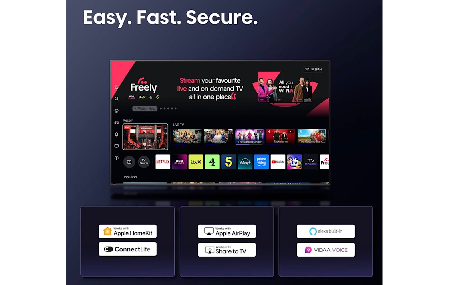 Hisense 40-Inch 1080p FHD Smart TV (40A4QTUK) – Freely, Netflix, Disney+ & Game Mode — image 3