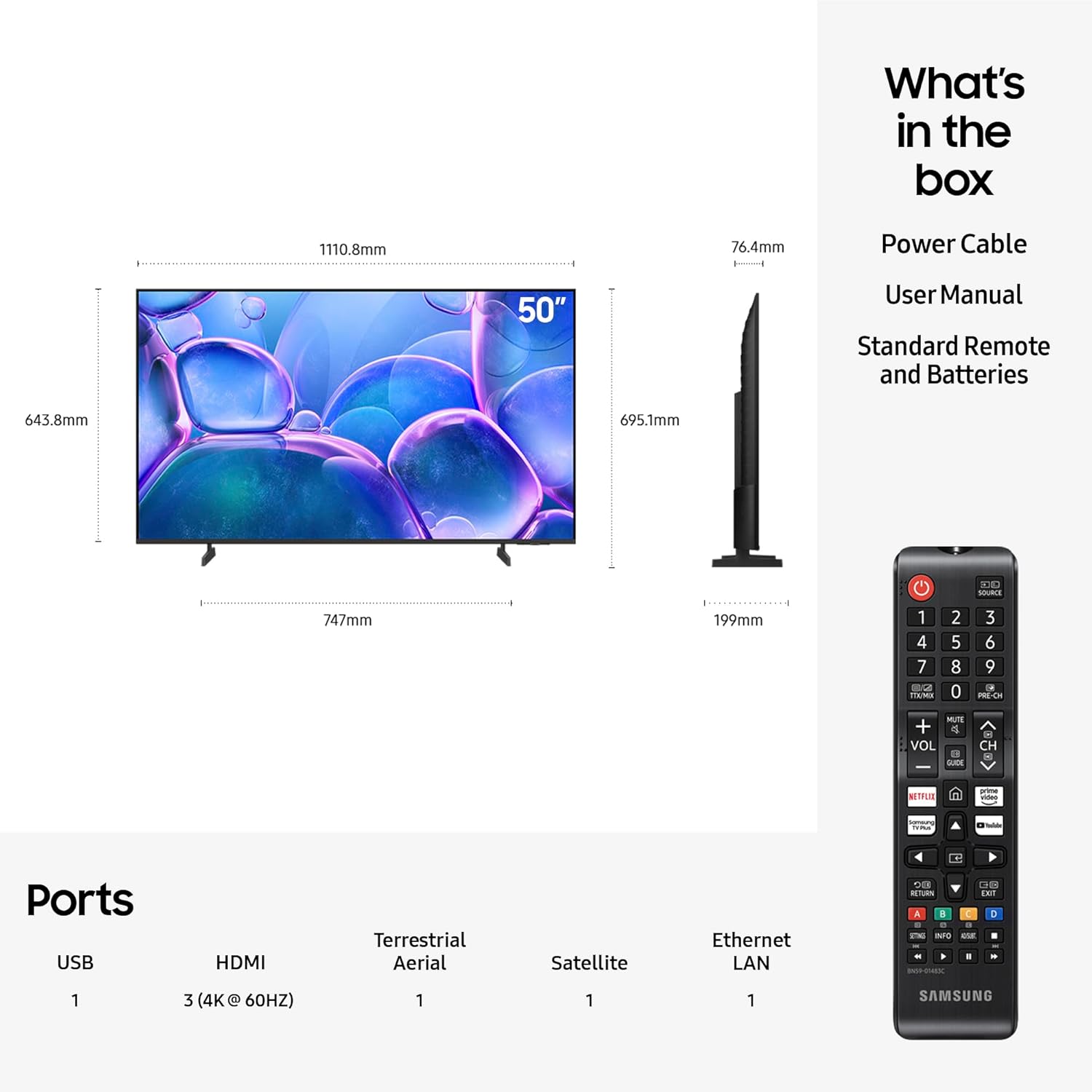 Samsung Crystal UHD 50" U7000F, Crystal Processor 4k - Image 5